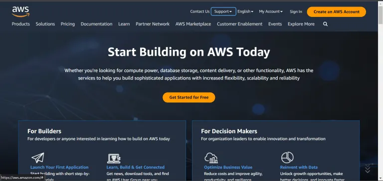 aws vs azure vs gcp aws screen